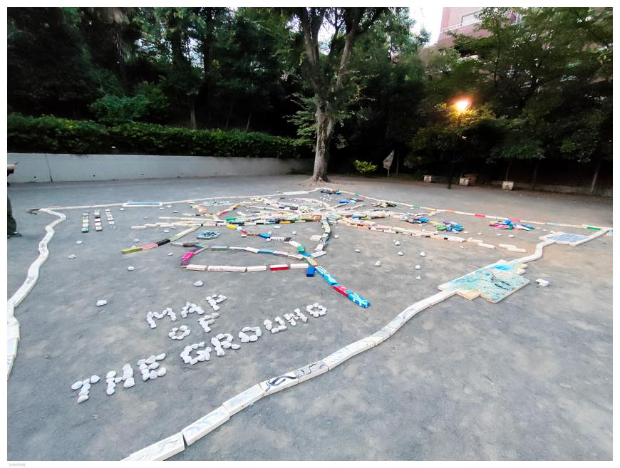 岩田とも子／協働制作　港区立六本木中学校美術部 「地面をつかまえる -六本木の地図づくり-」