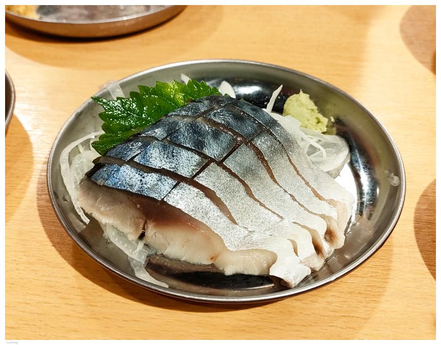 神田屋の〆鯖の刺し身